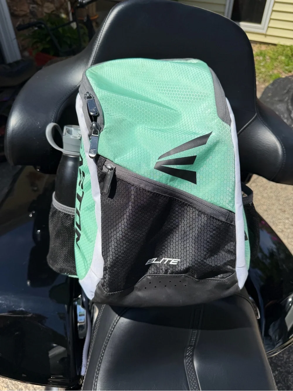 Easton Mint Green and Black Kids Backpack with Water Bottle Pocket